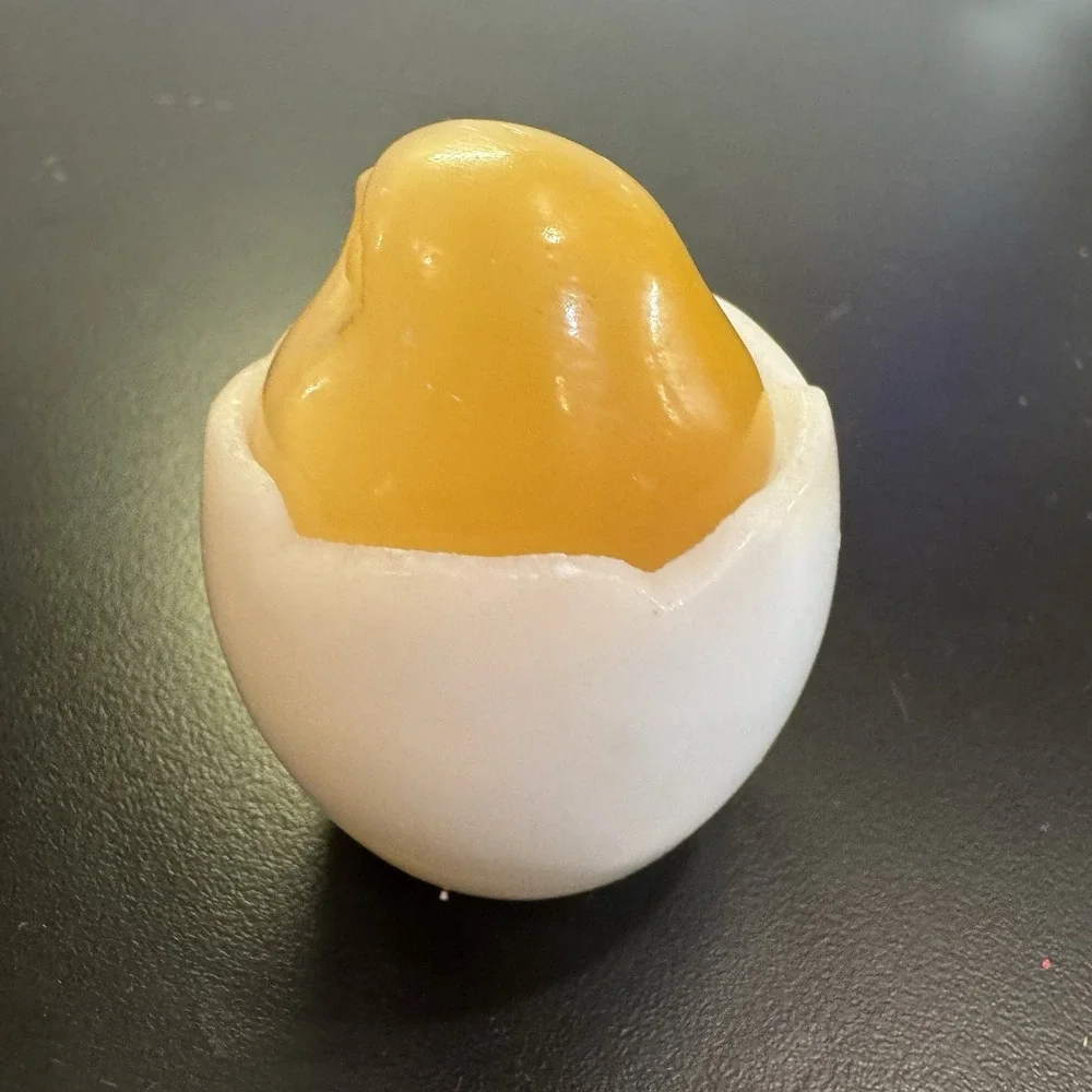 Russian Handcarved Selenite Stone ChickIn Shell Ring‎ Holder